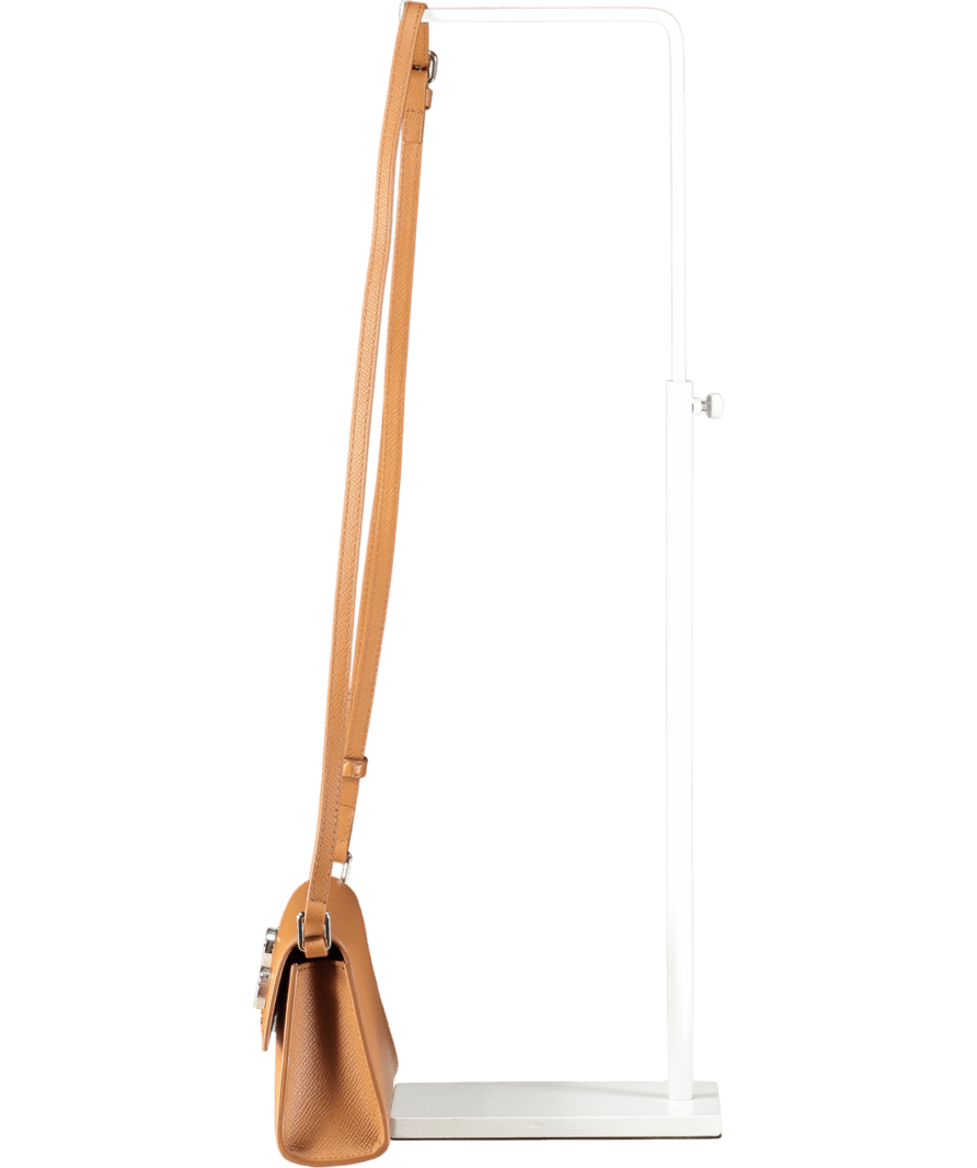 RSVP PARIS Brown Skinny B Grained Calfgrain Leather Bag - Reliked