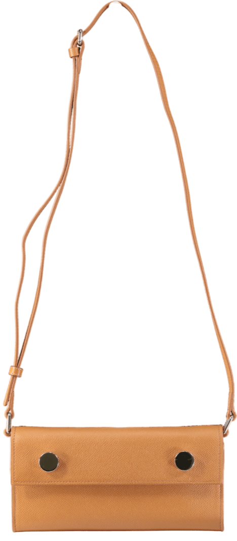 RSVP PARIS Brown Skinny B Grained Calfgrain Leather Bag - Reliked