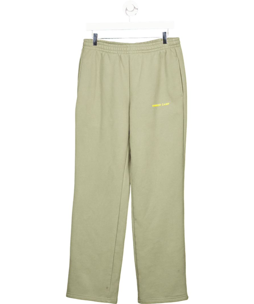 Ru & Rocka Green Summer Camp Straight Leg Joggers UK S - Reliked