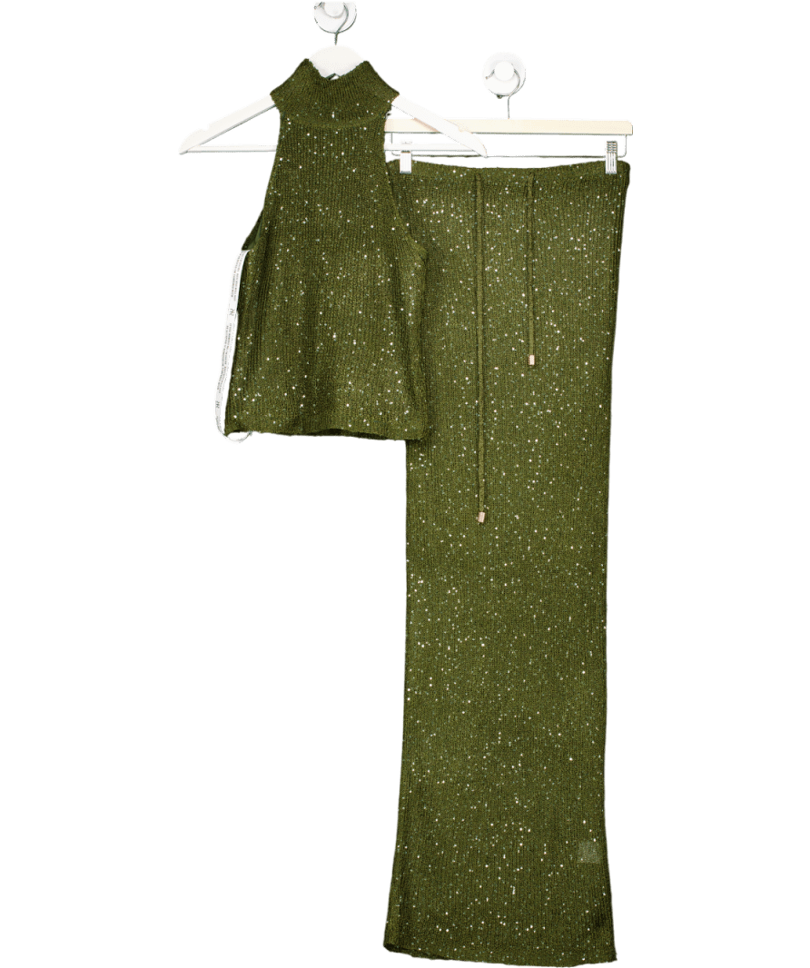 Ruched & Ready 2 - piece Meet Me There Green Co/ord Set UK XS/S - Reliked
