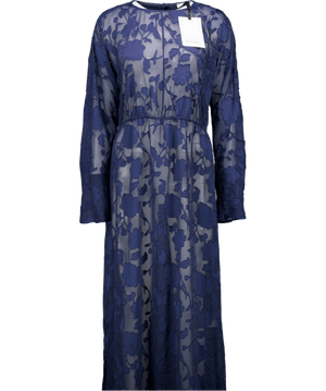RUE•8ISQUIT Blue Sheer Floral Long Sleeve Maxi Dress It42 UK 10