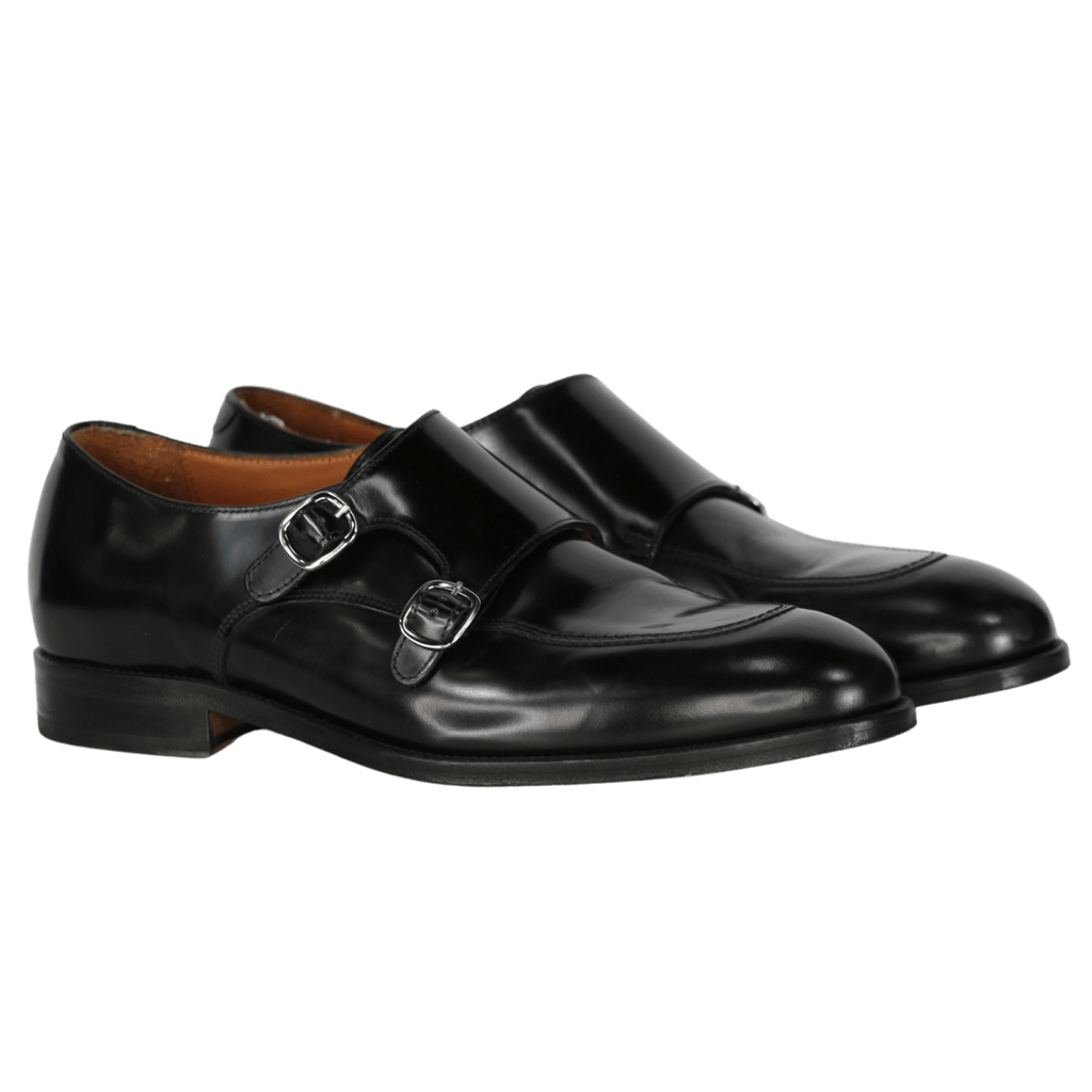 Russell & Bromley Black Croome Double Monk Shoe UK 10 EU 44 👞 - Reliked