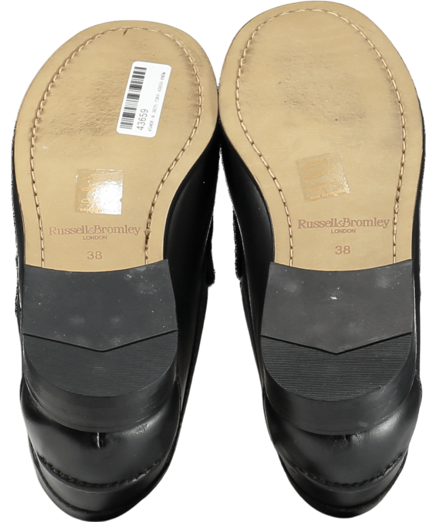 Russell & Bromley Black & White Leather Loafers UK 5 EU 38 👠 - Reliked