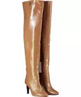 Kurt Geiger Brown Shoreditch Eagle-embellished Leather Knee-high Boots UK 4 EU 37 👠