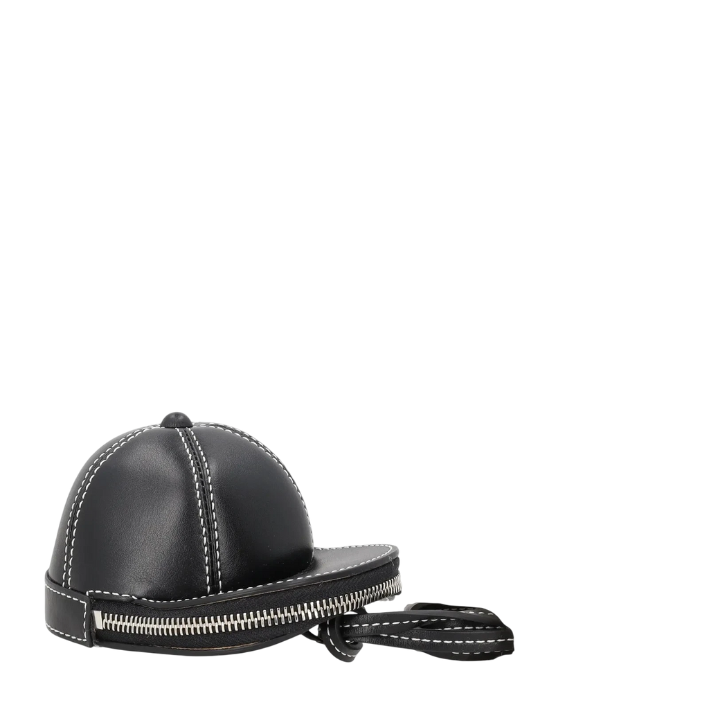 JW ANDERSON Black Cap Nano Leather Cross-body Bag One Size