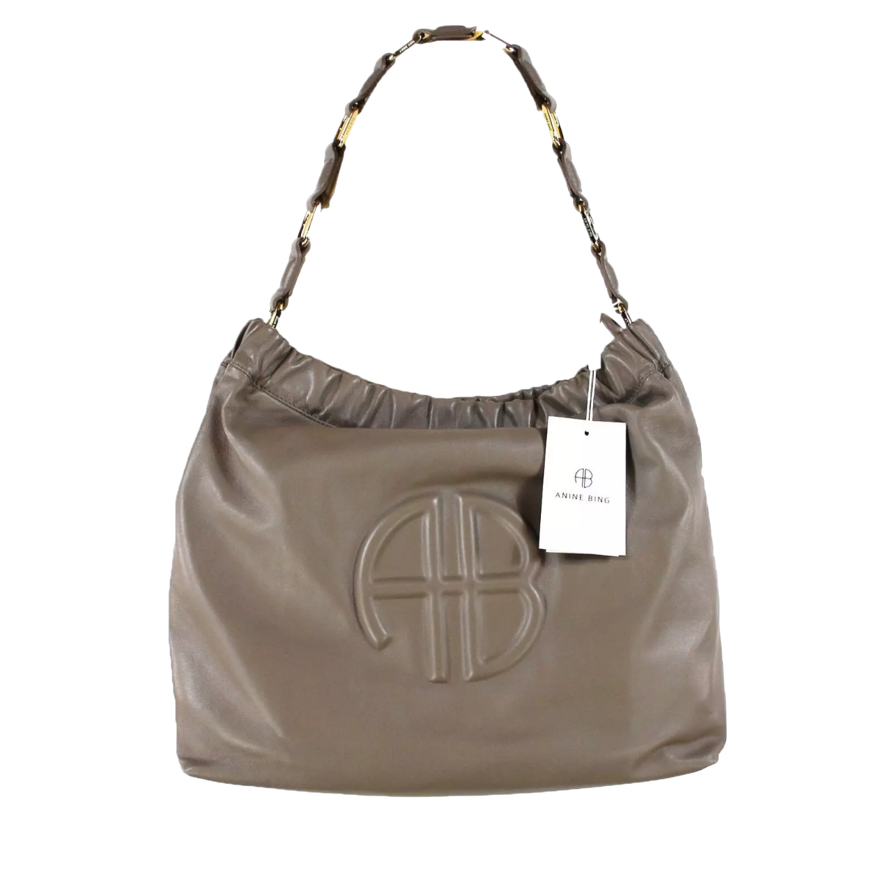 Anine Bing Taupe Chain Strap Shoulder Bag