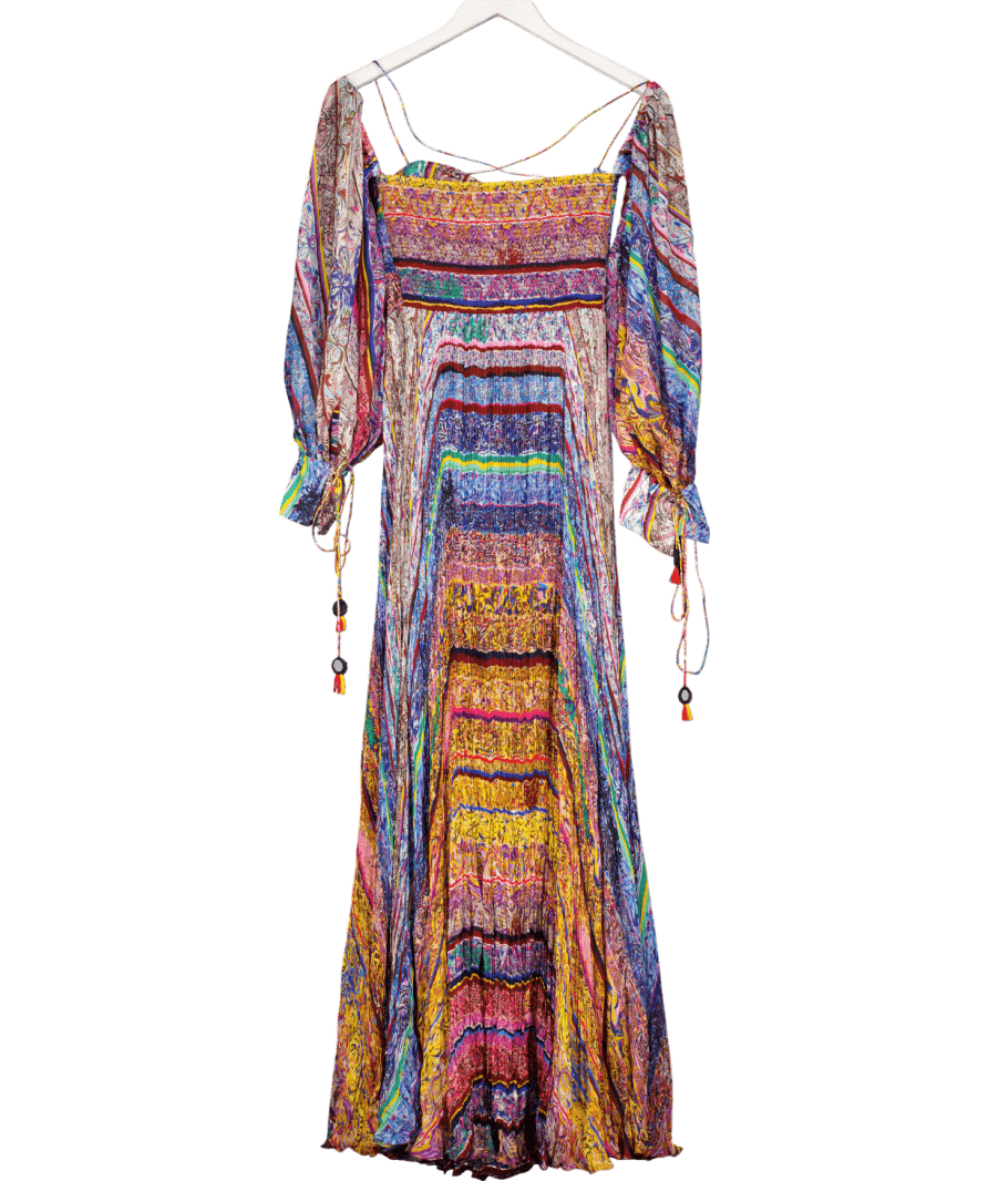Saaksha & Kinni Multicoloured Multi Colour Block Print Dress UK S - Reliked