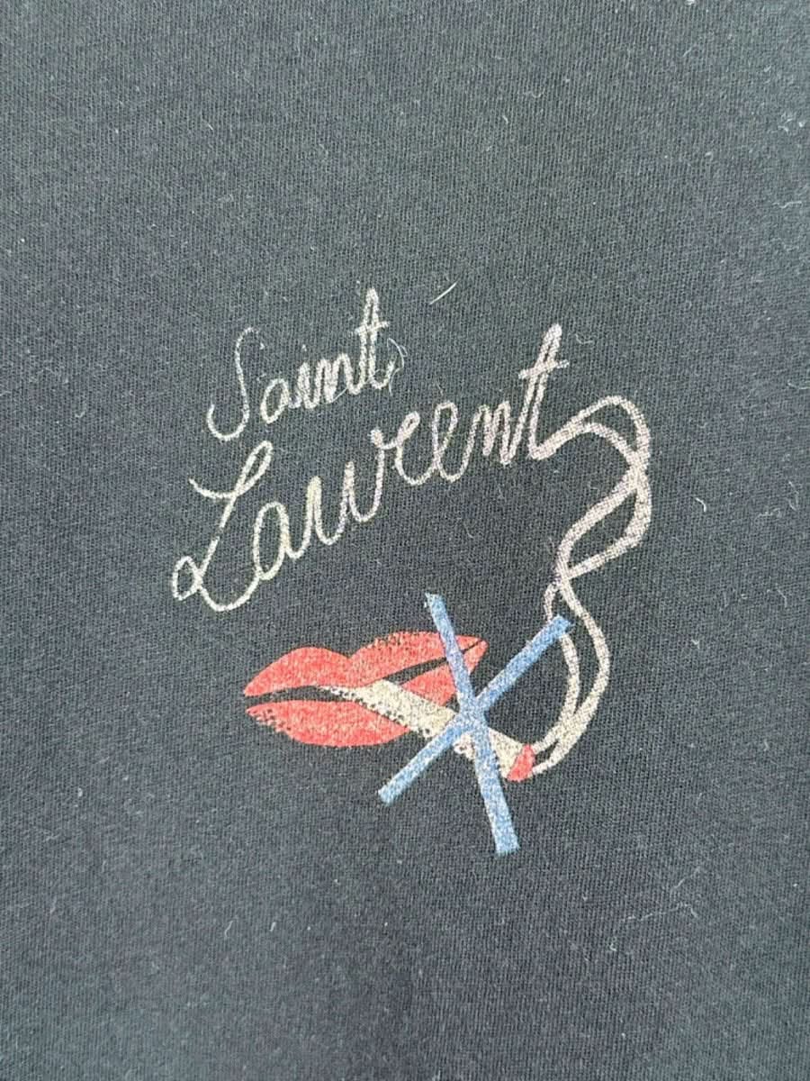 Saint Laurent Black Graphic Print T-Shirt XL - Reliked