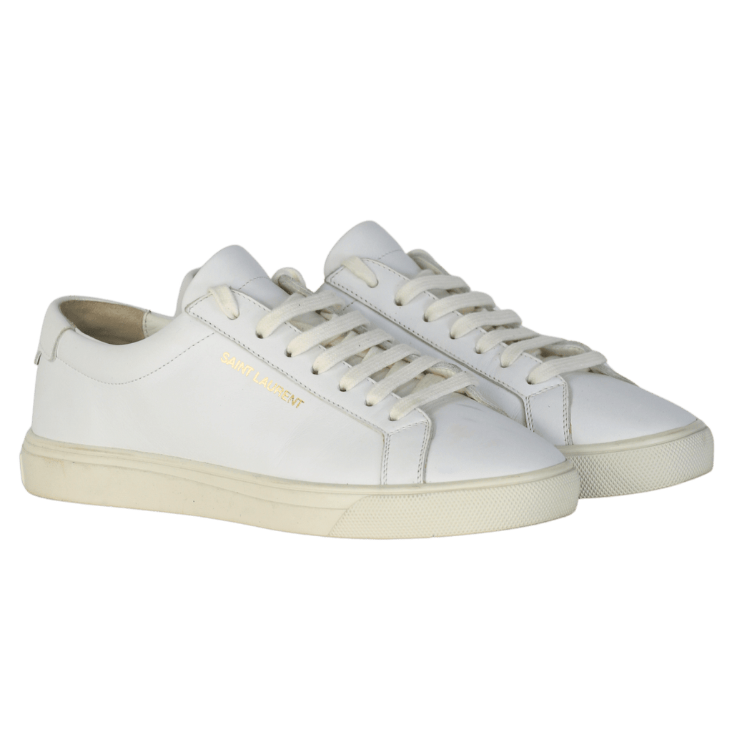 Saint Laurent White Andy Leather Trainer UK 2 EU 35 👠 - Reliked