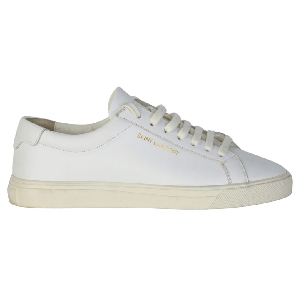 Saint Laurent White Andy Leather Trainer UK 2 EU 35 👠 - Reliked