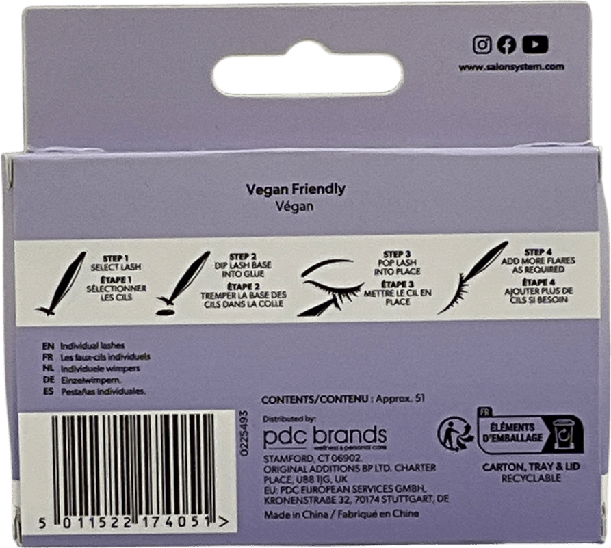 salon system Individuals Luxe Light Lashes Medium One size - Reliked