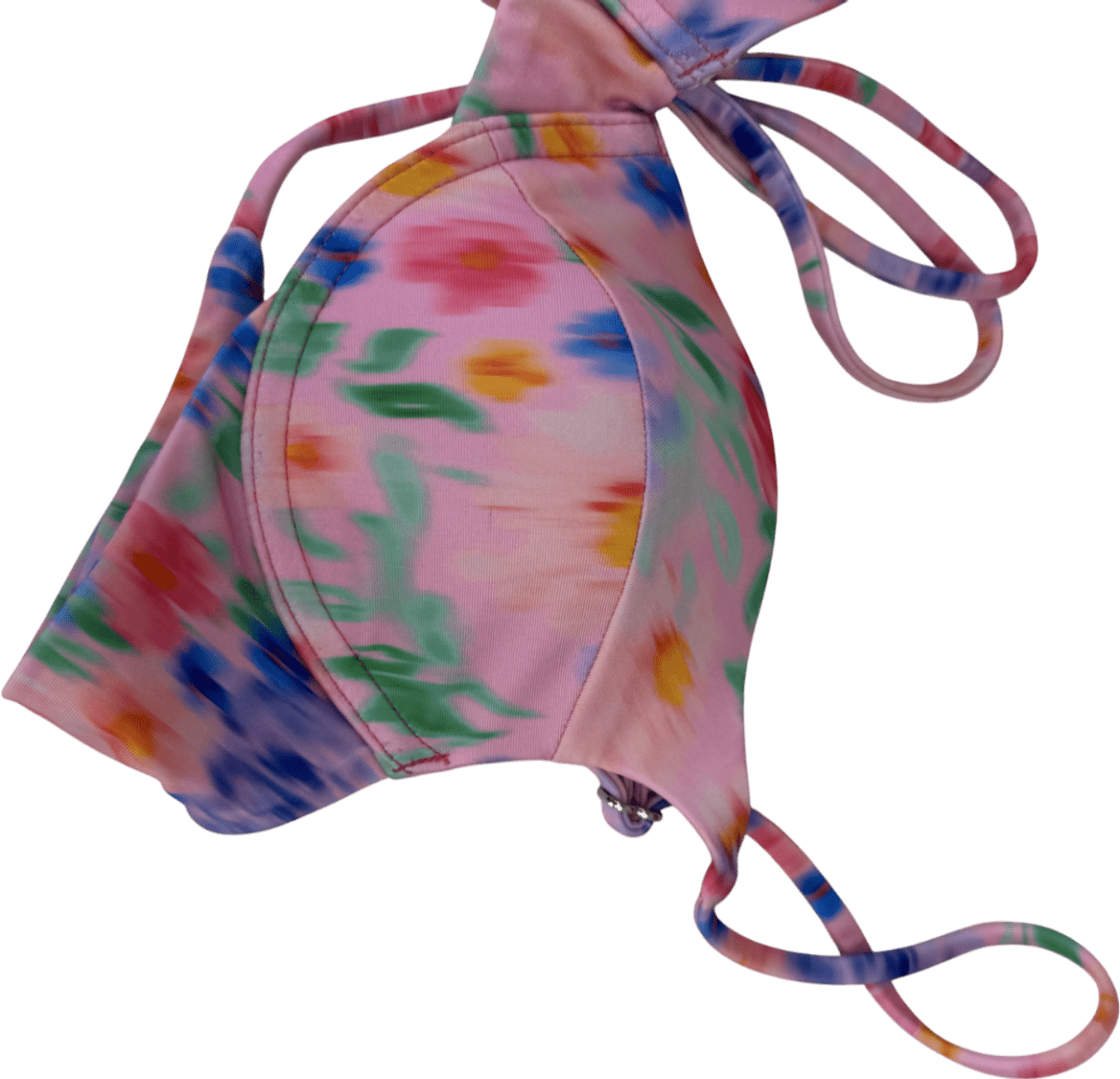 Salty Little Things Pink Floral 2 - piece Bikini Set - Top Uk M Bottoms UK S - Reliked