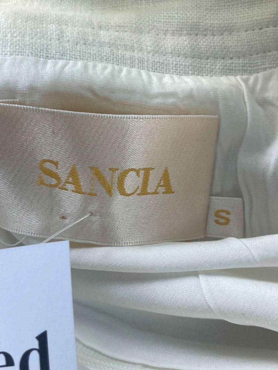 Sancia White Linen Midi Skirt UK S - Reliked