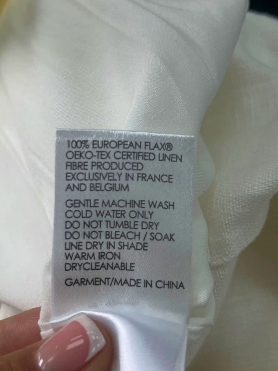 Sancia White Linen Midi Skirt UK S - Reliked