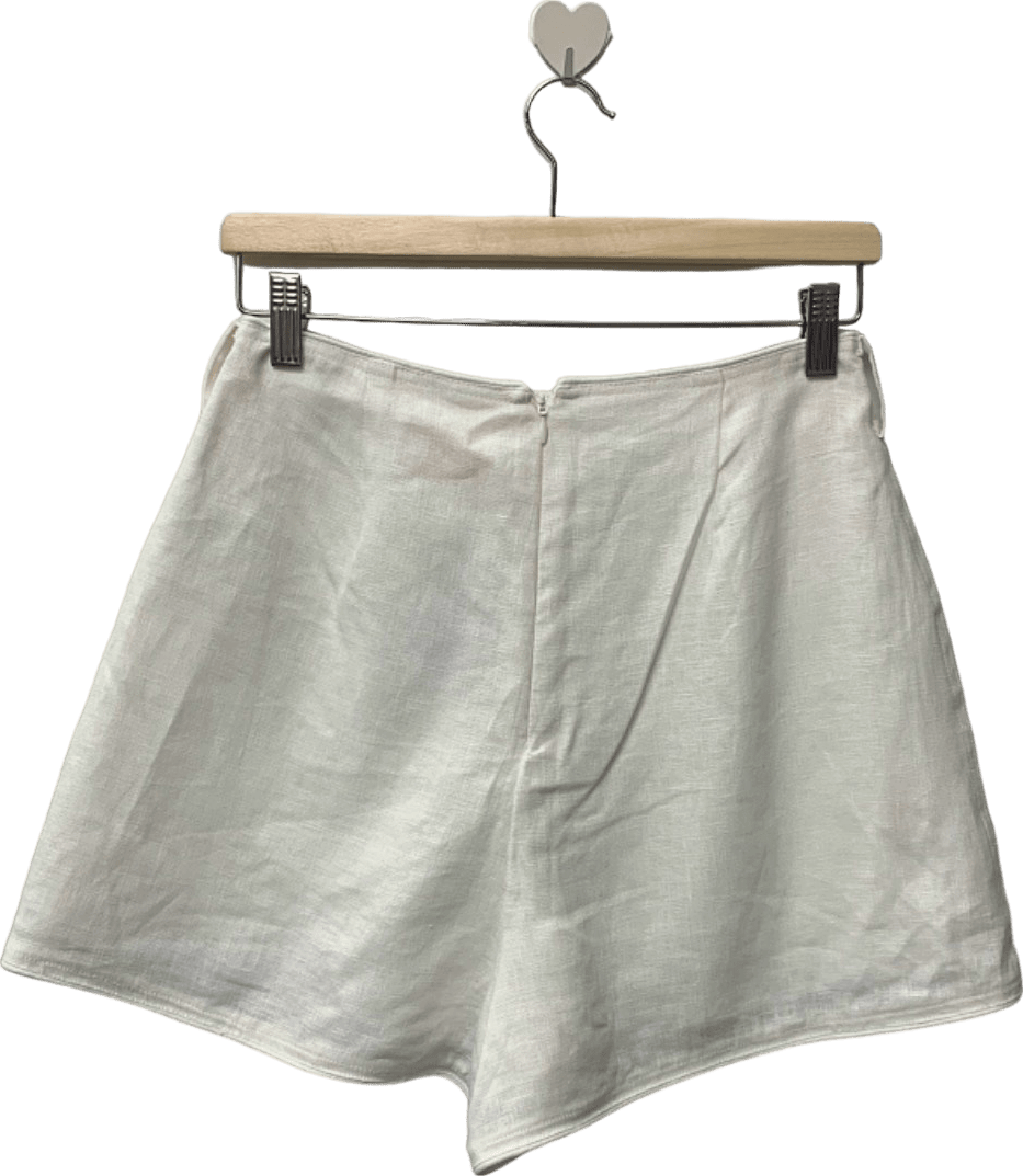 Sancia White Linen Shorts Small - Reliked