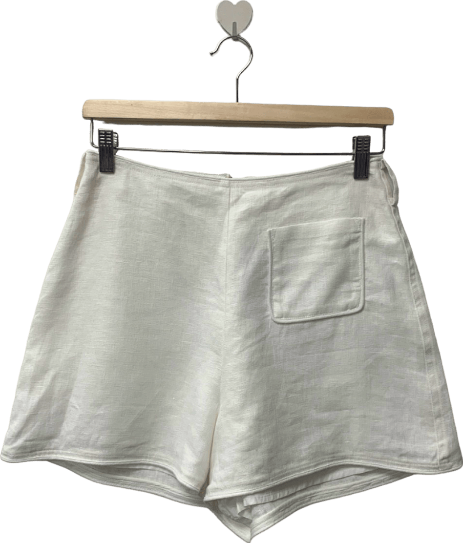 Sancia White Linen Shorts Small - Reliked