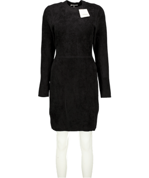 Sandro Black Back Cutout Supersoft Chenille Mini Dress FR40 UK 12