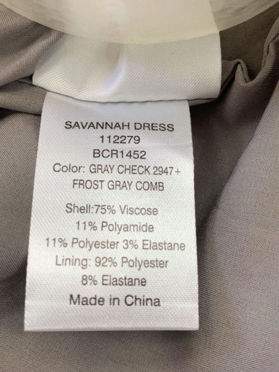 Savannah Grey Check Savannah Dress UK S - Reliked