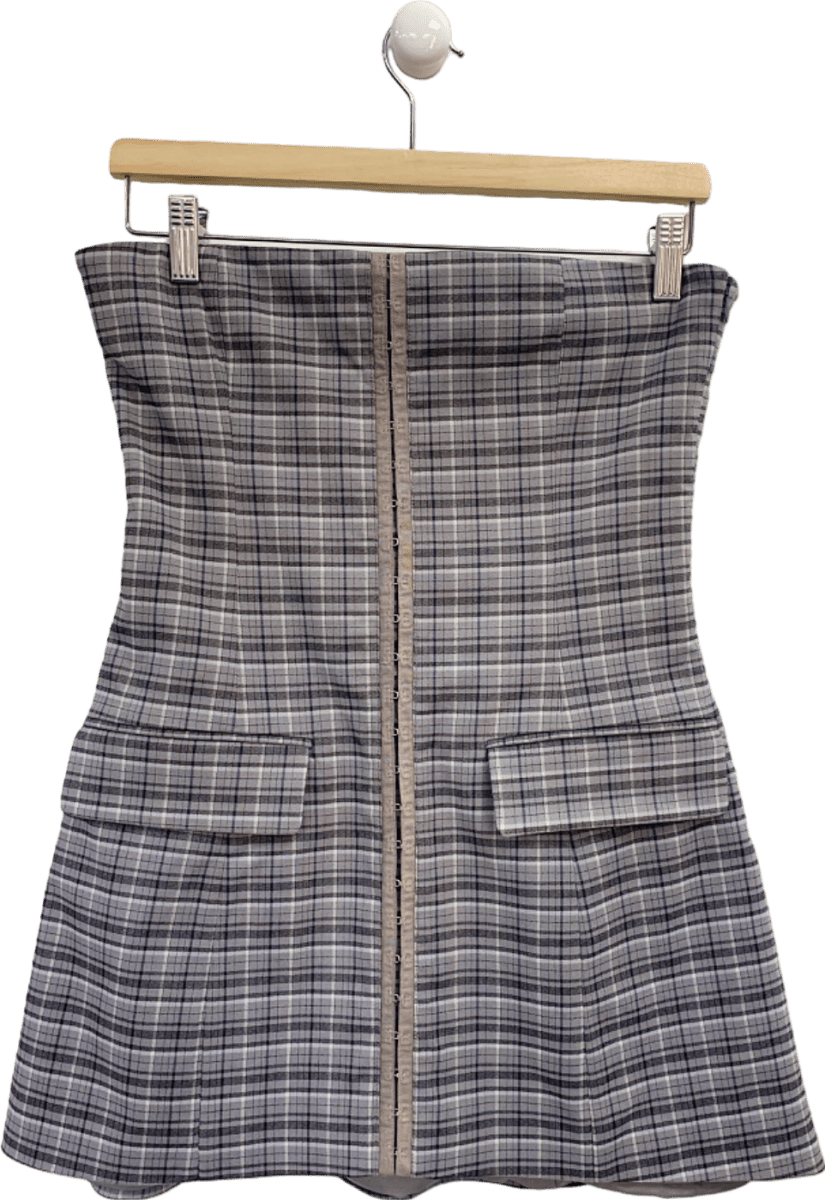 Savannah Grey Check Savannah Dress UK S - Reliked