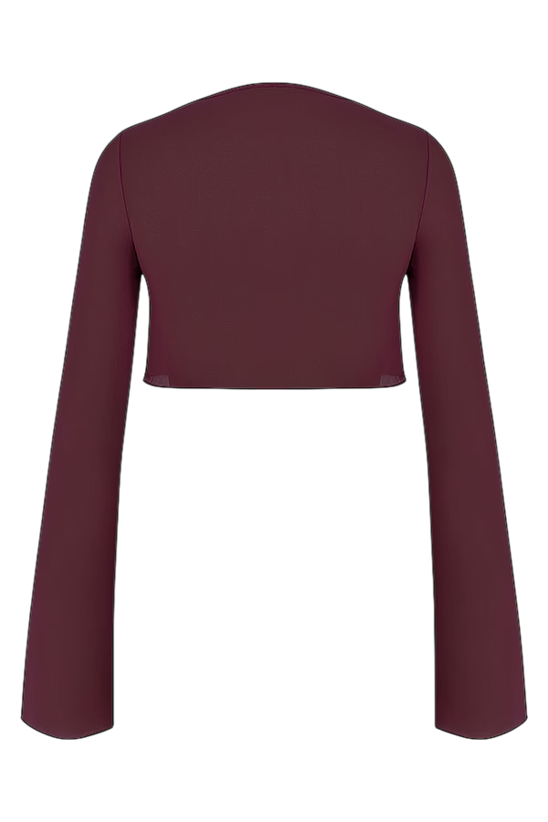HOUSE OF CB Purple Marseille Prune Cover Up Top UK S