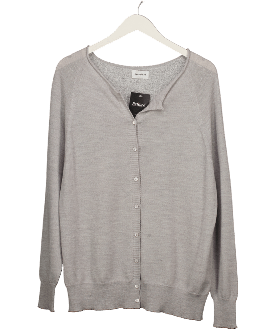 Scaglione Cardigan Cash Grey UK S - Reliked