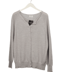 Scaglione Cardigan Cash Grey UK S - Reliked