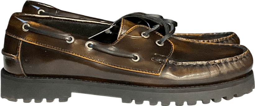 schuh Brown Laith Leather Boat Shoe UK 7 EU 40 👠 - Reliked