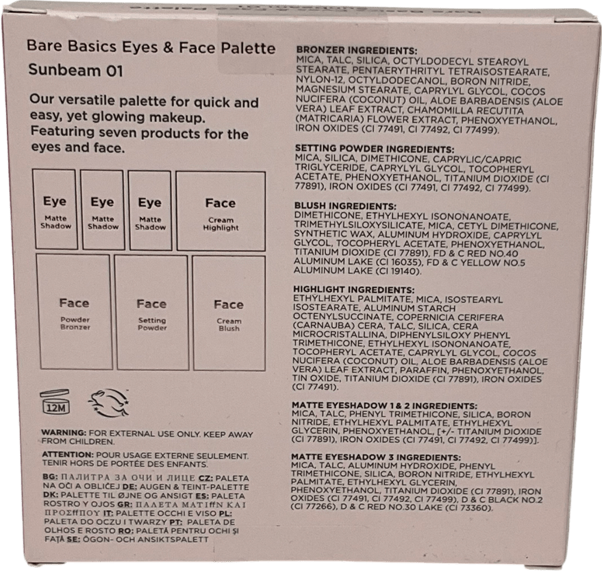 Sculpted by Aimee Bare Basics Palette Sunbeam 01 22g - Reliked