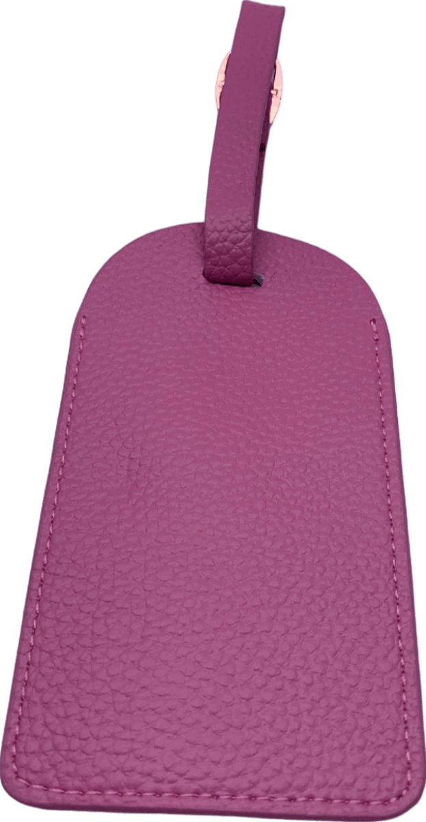 Sculpted By Aimee Pink Leather Luggage Tag One Size - Reliked