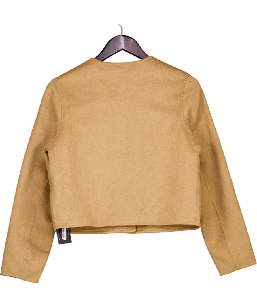 S.DEER Beige Brushed Camel Cropped Jacket UK S - Reliked