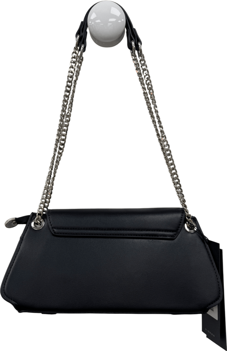 S.Deer Black / Silver Chain Strap Bag - Reliked
