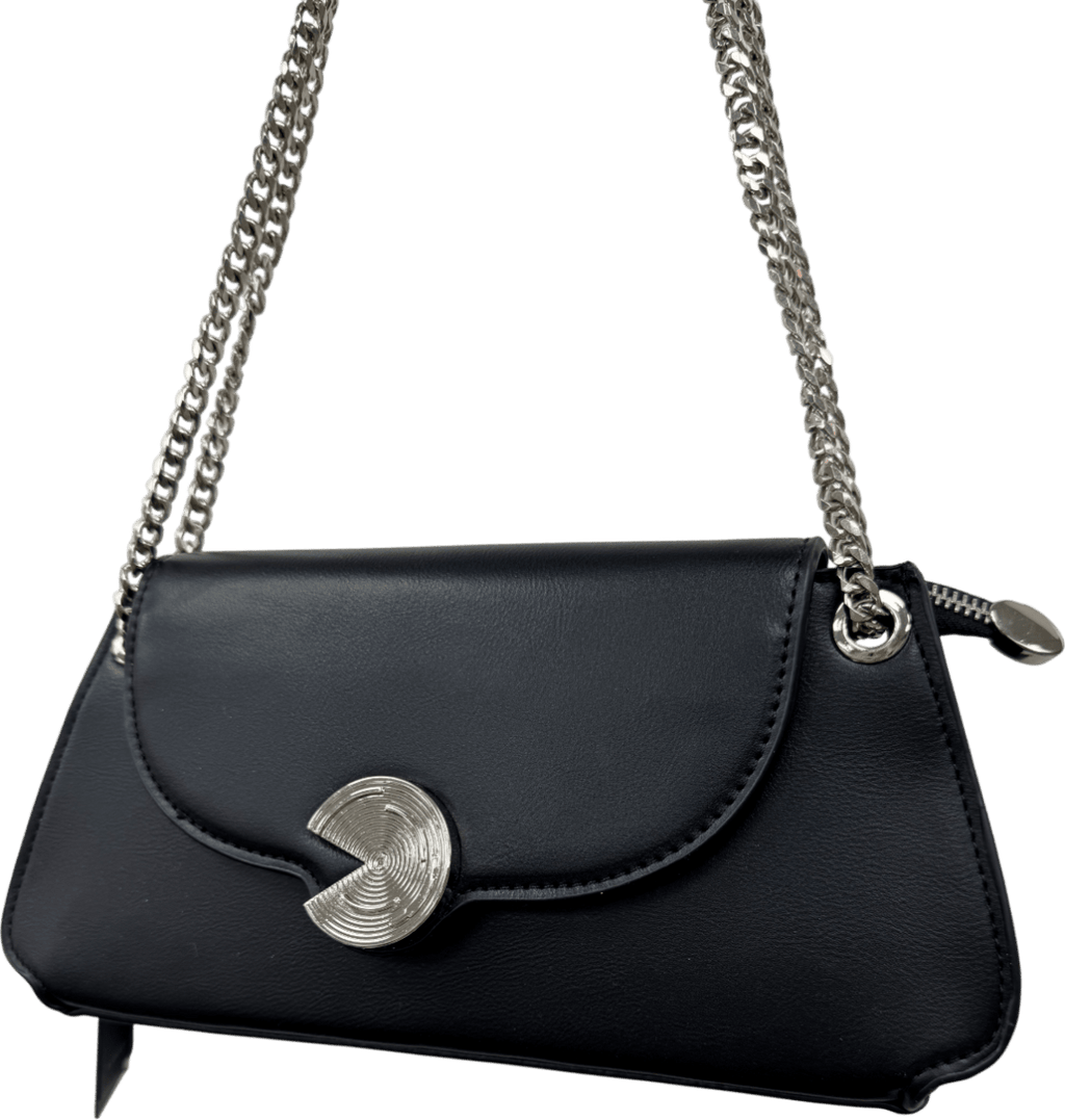 S.Deer Black / Silver Chain Strap Bag - Reliked