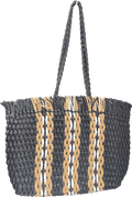 sea level Black Straw Weave Beach Bag - Reliked