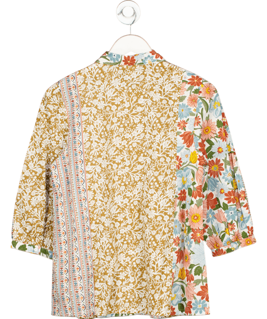 Seasalt Cornwall Multicoloured Hope Cottage Organic Cotton Blouse UK S - Reliked