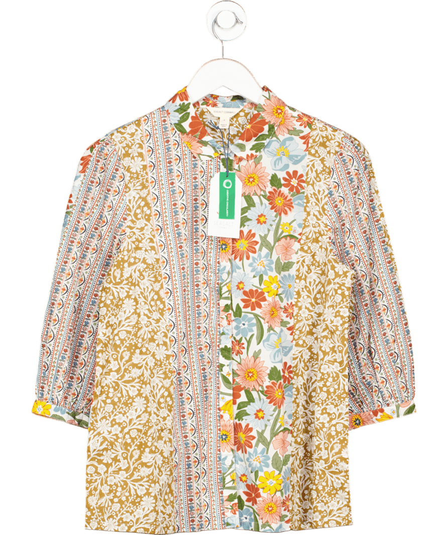 Seasalt Cornwall Multicoloured Hope Cottage Organic Cotton Blouse UK S - Reliked