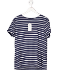 Seasalt Cornwall Sailor T-shirt Breton Navy Blue / White Stripe UK 18 - Reliked