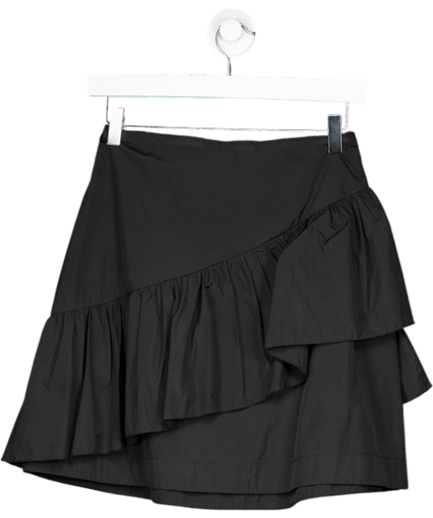 See by Chloé Black Frill Detail Mini Skirt FR36 UK 8 - Reliked