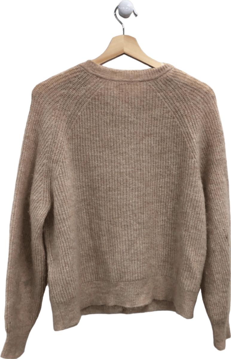 Selected Femme Beige LULU LS Knit Short Cardigan UK XS - Reliked