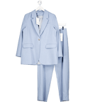 Selected Femme Blue Slfrita - freia Long Blazer & Straight Leg Trouser UK 10 - Reliked