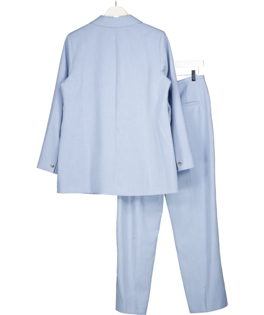 Selected Femme Blue Slfrita - freia Long Blazer & Straight Leg Trouser UK 10 - Reliked