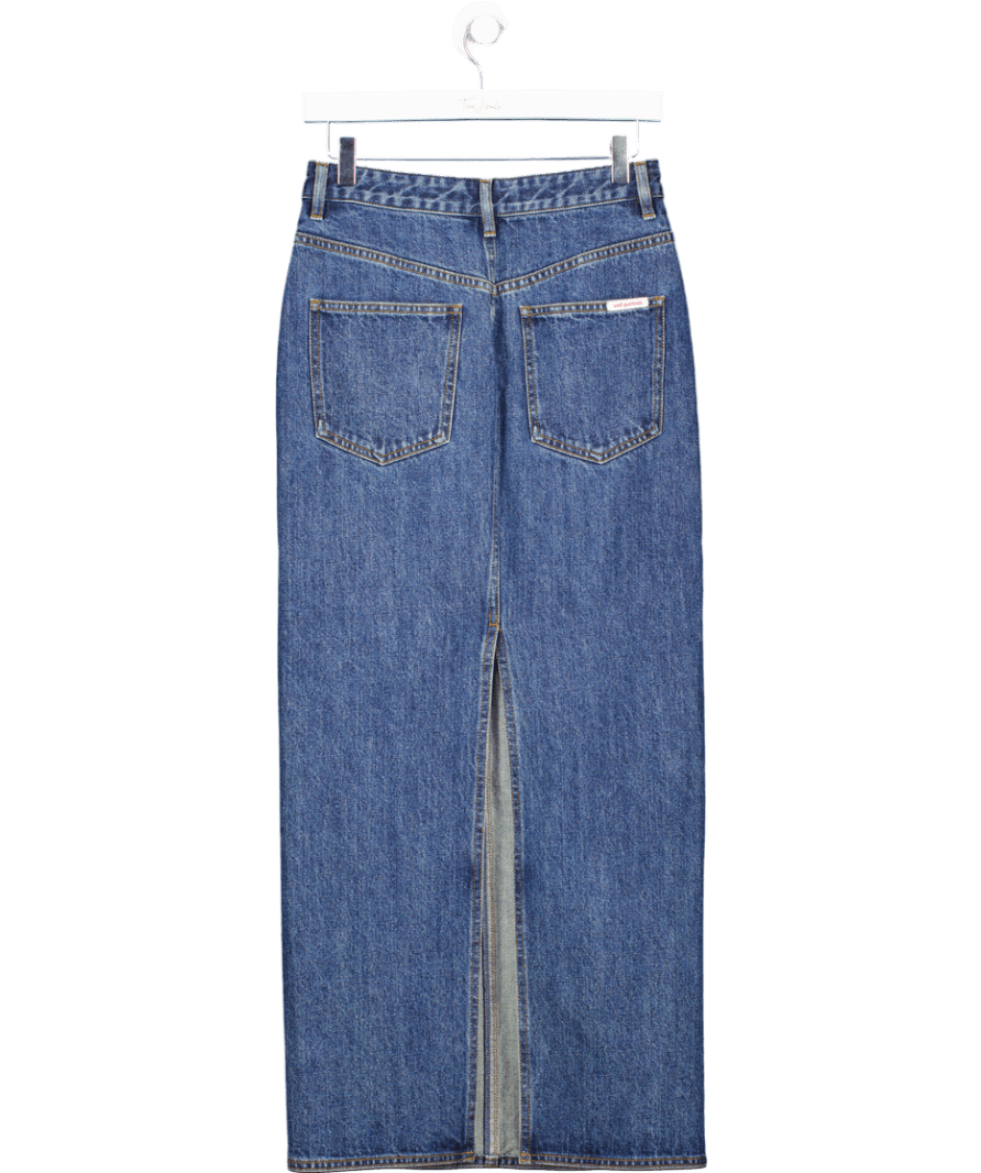 Self - Portrait Blue High - rise Denim Maxi Skirt UK 8 - Reliked