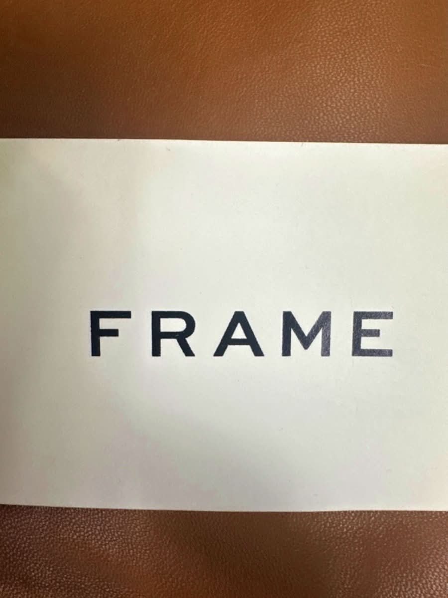 SEND BACK!! FRAME Camel Cropped Belted Leather Jacket W23 UK S - Reliked