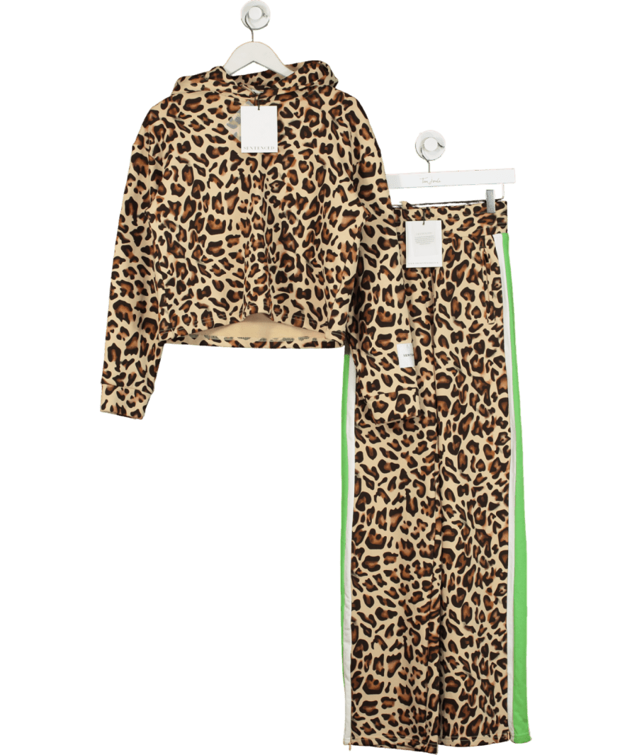 Sentenced Beige Sasha Hoodie And Stevie Joggers Leopard Print Set UK 6 - Reliked