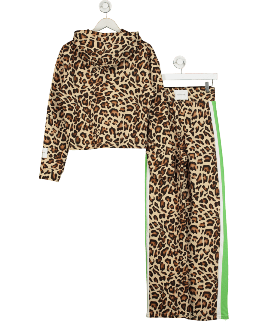 Sentenced Beige Sasha Hoodie And Stevie Joggers Leopard Print Set UK 6 - Reliked