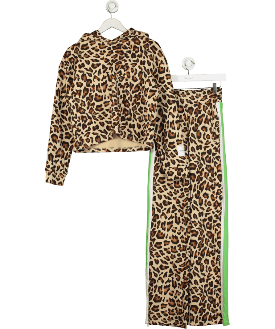 Sentenced Beige Sasha Hoodie And Stevie Joggers Leopard Print Set UK 6 - Reliked