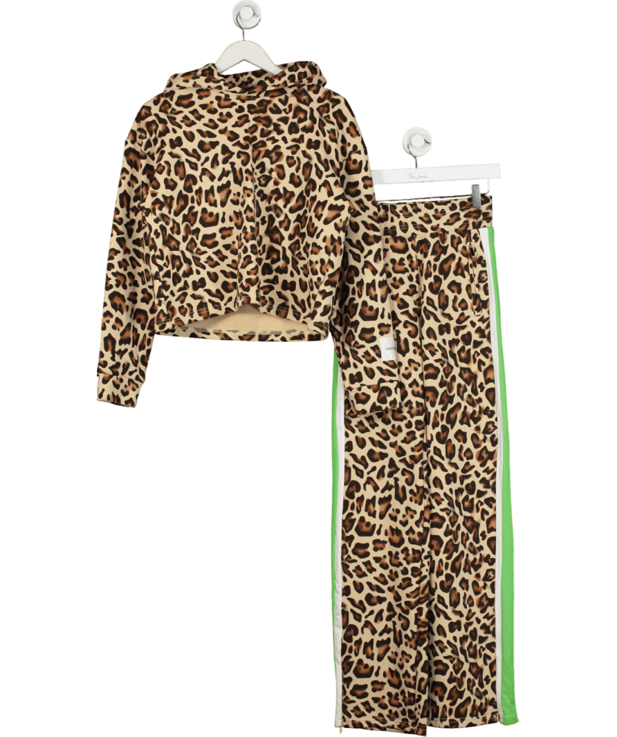 Sentenced Beige Sasha Hoodie And Stevie Joggers Leopard Print Set UK 6 - Reliked