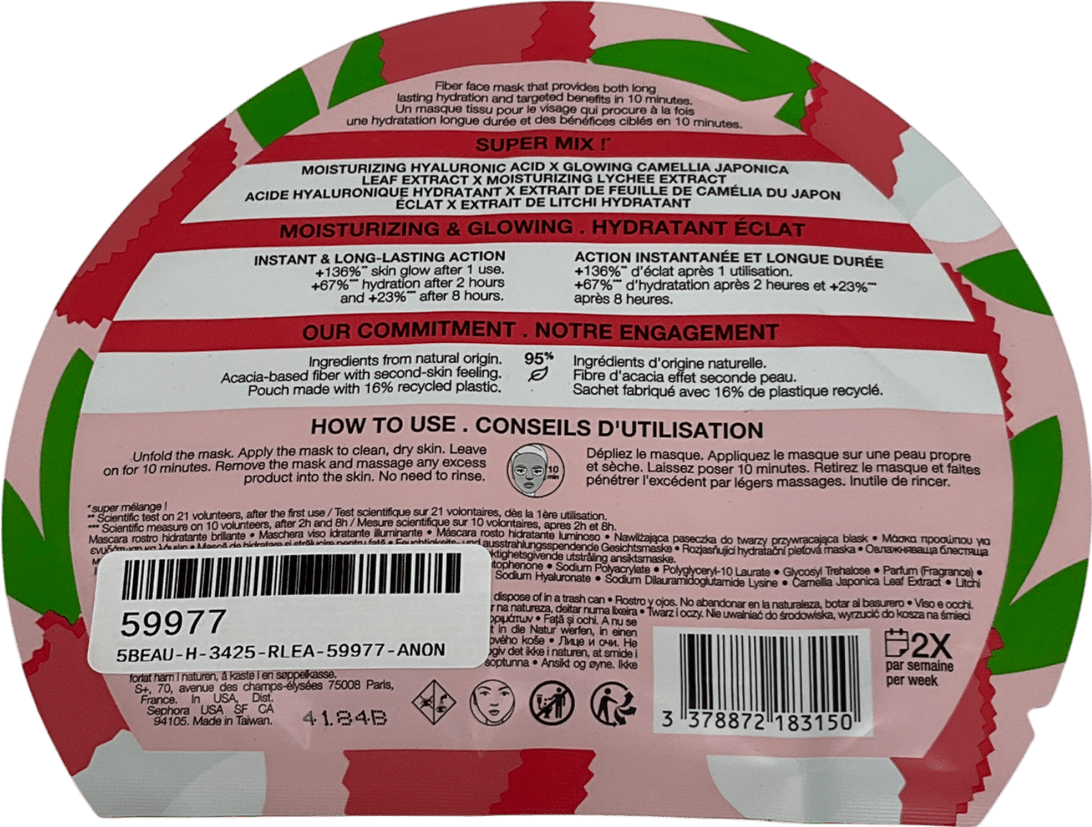 sephora Fiber Face Mask Lychee 1 mask - Reliked