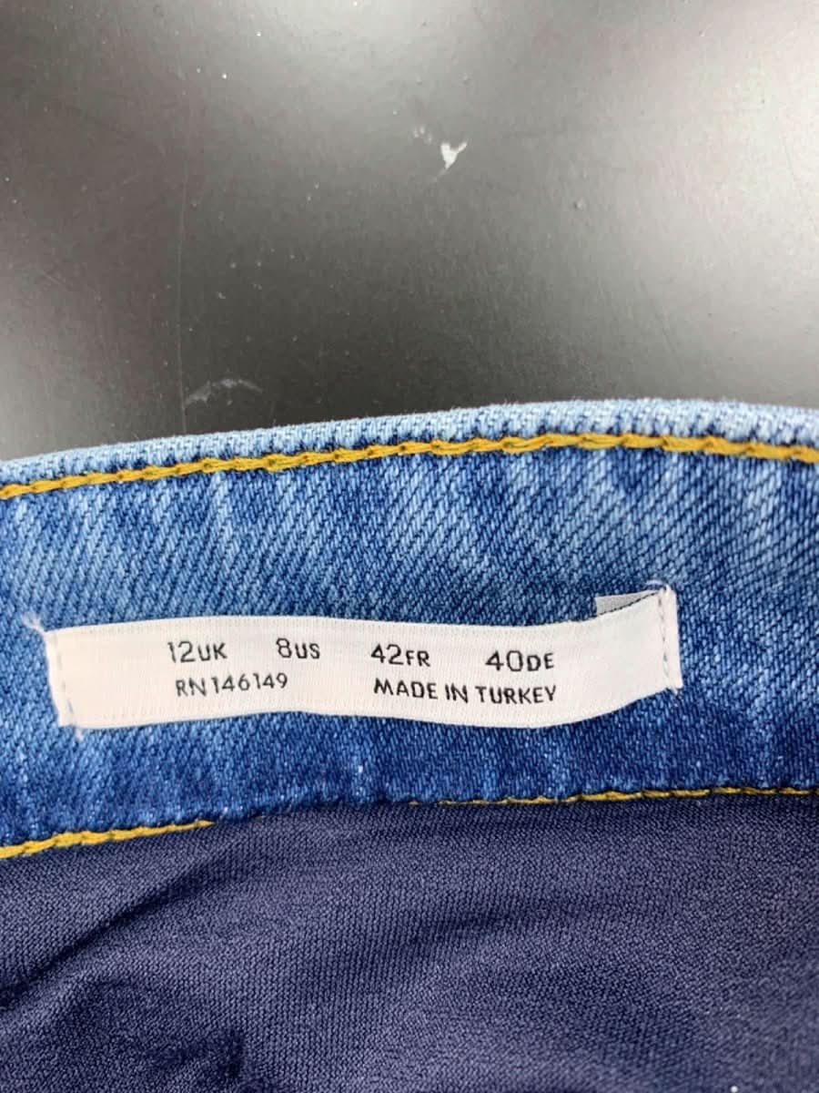 Seraphine Blue Slim fit Boyfriend over Bump Maternity Jeans UK 12 - Reliked