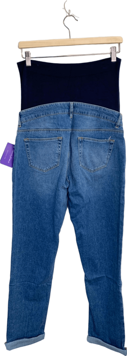 Seraphine Blue Slim fit Boyfriend over Bump Maternity Jeans UK 12 - Reliked