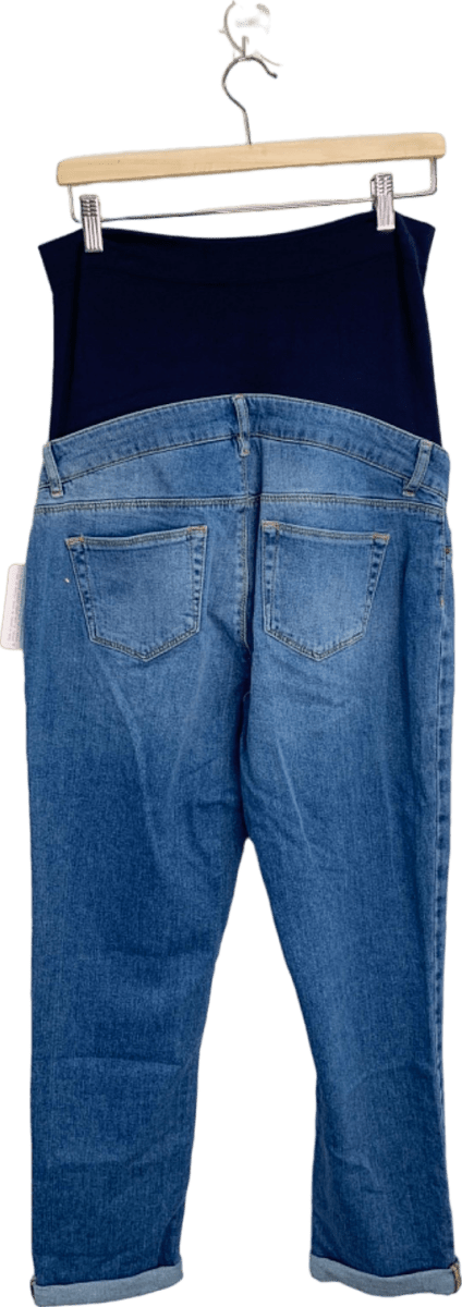 Seraphine Blue Slim fit Boyfriend over Bump Maternity Jeans UK 14 - Reliked